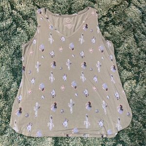 Olive green cactus shirt